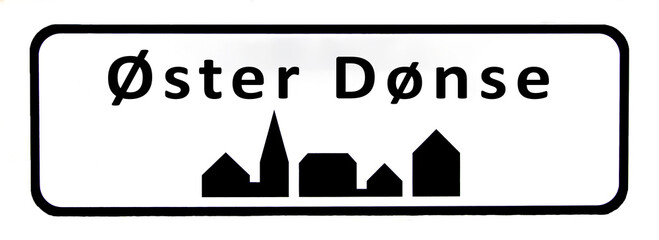 City sign of Øster Dønse - Øster Dønse Byskilt