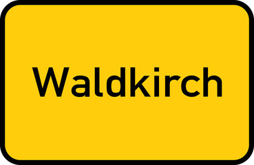 City sign of Waldkirch - Ortsschild von Waldkirch
