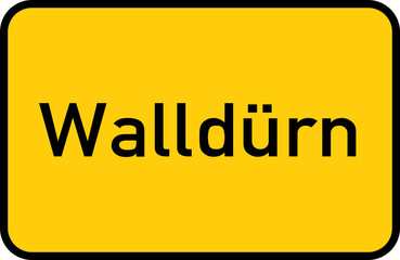 City sign of Walldürn - Ortsschild von Walldürn