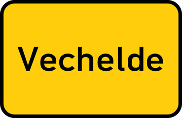 City sign of Vechelde - Ortsschild von Vechelde
