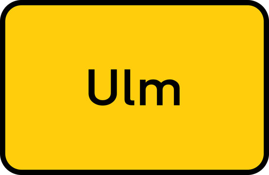 City sign of Ulm - Ortsschild von Ulm