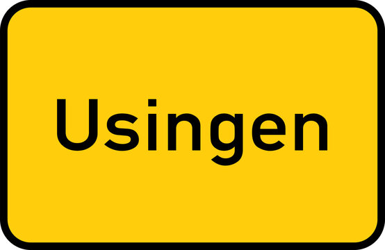 City sign of Usingen - Ortsschild von Usingen