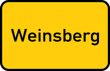 City sign of Weinsberg - Ortsschild von Weinsberg