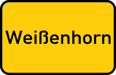 City sign of Weißenhorn - Ortsschild von Weißenhorn