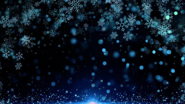  falling snowflakes happy holidays animation christmas background