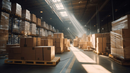 Warehouse full of boxes