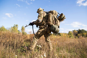 Ukrainian soldier in military uniform 