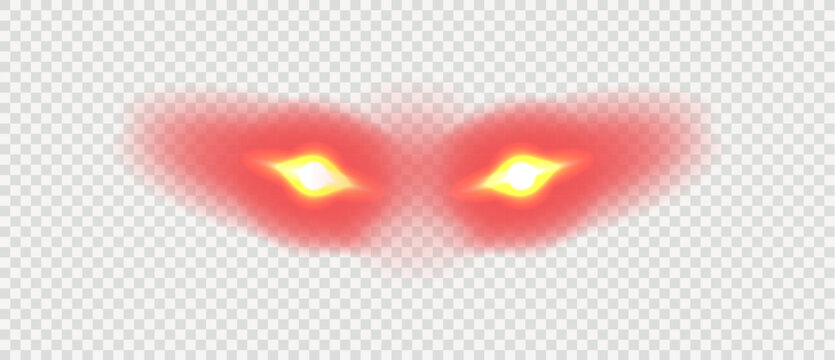 Laser red eyes meme game superhero vector template illustration. Comic red eyes laser red meme overlay.
