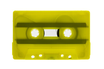 used vintage audio tape cassette isolated, a symbol of 80s, 90s period