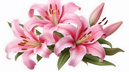 Pink Lily Flower  - obrazy, fototapety, plakaty
