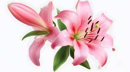 Pink Lily Flower 