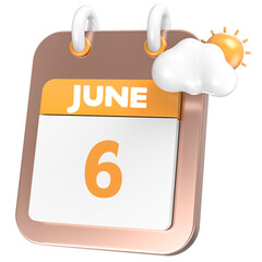icon calendar 3D Rendering