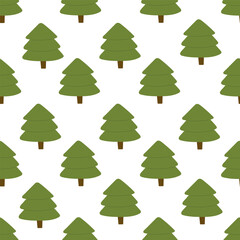 holiday seamless pattern with christmas tree. Colorful vector, flat style. hand drawing. design for fabric, print, wrapper