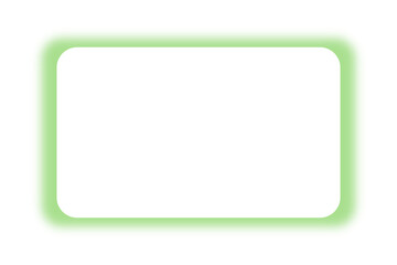 Neon green frame on transparent background