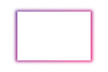 Fototapeta premium Neon purple frame on transparent background