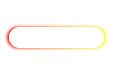 Neon orange frame on transparent background