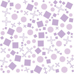 Pastel Purple Shapes Pattern