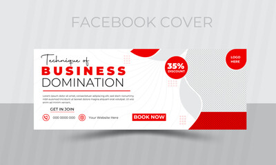 Professional business facebook cover page timeline web ad banner template, Instagram post, banner design template