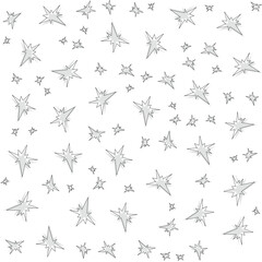 Monochrome Stars Shapes Pattern