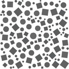 Black Geometric Shapes Pattern