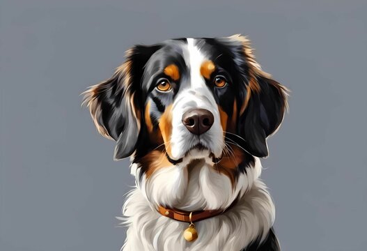 AI generated illustration of an English Setter Portrait