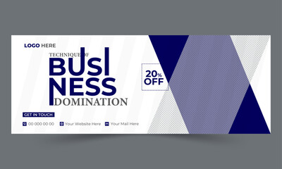 Business facebook cover banner template design,