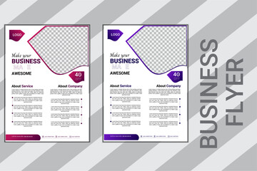 Flyer Design Set. Modern Flyer Background Design. Template Layout for Flyer. Concept with Dynamic Line Shapes. Vector Background.