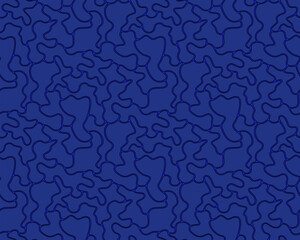 Full seamless navy blue camouflage texture pattern vector. Military textile fabric print. Army camo background. Usable for Jacket Pants Shirt and Shorts.