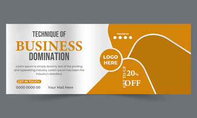 Professional business facebook cover page timeline web ad banner template, Instagram post, banner design template