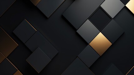 A black and gold wallpaper with squares, Black Friday background - obrazy, fototapety, plakaty