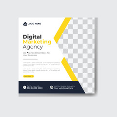 Digital marketing social media post and corporate web banner template