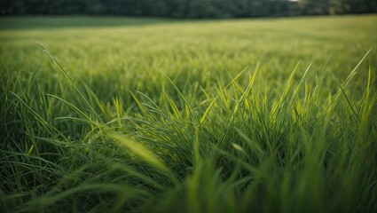 Photorealistic green grass, summer.