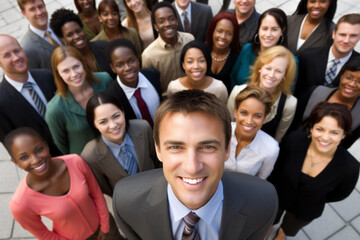 Obraz premium The business people are in the office