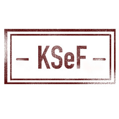Pieczątka ze skrótem KSeF oznaczającym Krajowy System e-Faktur w Polsce - 680129546