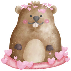 Groundhog love minimal animal pet toy