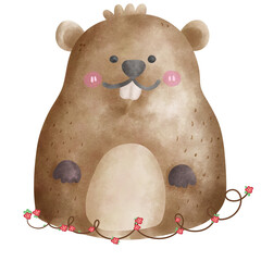 Groundhog love minimal animal pet toy

