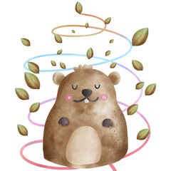 Groundhog love minimal animal pet toy