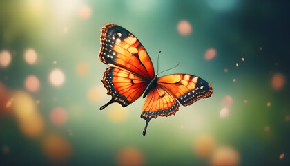 Butterfly colorful background ai generative