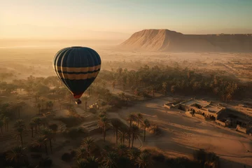 Foto op Canvas A hot air balloon rising in the sky, AI generated © evening_tao