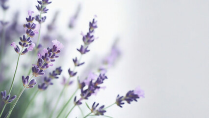 Beautiful lavenders background with copy space; spring flower; for display or greeting cards