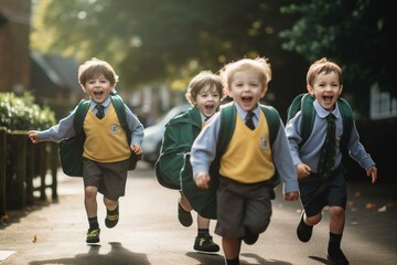 Cheerful Classroom Capturing First Day Joy