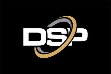 DSP creative letter logo design vector icon illustration