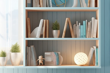 Obraz na płótnie Canvas Shelves full of books at home