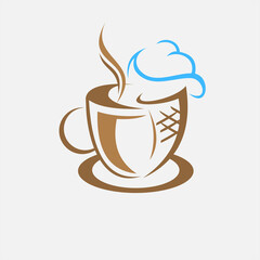 ice cream and coffee vector design