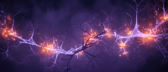 Wide neuron background material, information interconnection concept