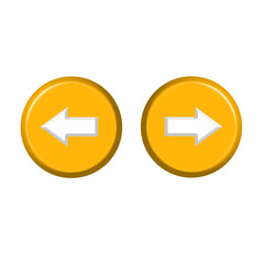 3D left right arrow sign icon color colection