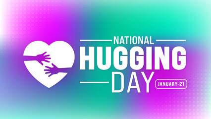 National Hugging day background design template use to background, banner, placard, card, book cover,  and poster design template with text inscription and standard color. vector