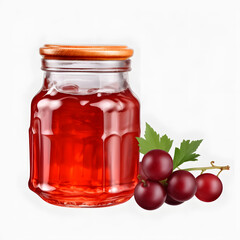 It's a grape jam made from very tasty grapes. It's homemade, so it's even fresher. It looks so appetizing in the transparent jar. Generative AI