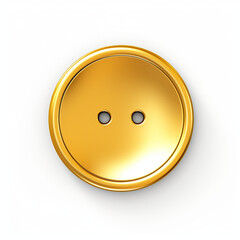 golden button on a white background created with Generative Ai