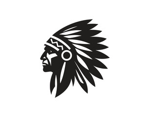 Native American Indian Chief Logo